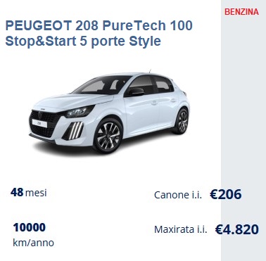 PEUGEOT 208 DEL MESE